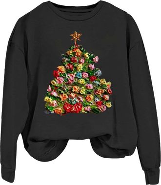 Generic My Orders Deals of The Day Oversized Sweatshirt Women Ladies Autumn Winter Warm Christmas Cute Printed Sweatshirt Long Sleeve Pullover Hoodie Late Dea