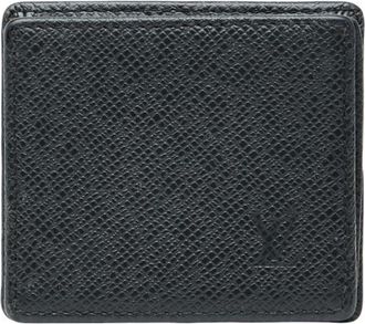 Louis Vuitton Ardoise Black Taiga Leather Coin Purse/Coin Case (Pre-Owned)