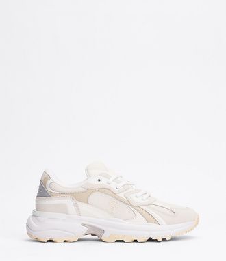 Tommy Hilfiger Womens Monogram Rugged Runner Sneaker - Beige - US 9.5 / EU 41