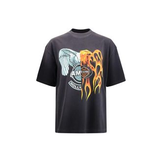Amiri Black Cotton Mens T-Shirt