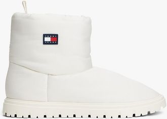 Tommy Hilfiger Womens Tommy Jeans Water-Repellent Padded Boot - White - US 6.5 / EU 37