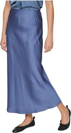 Vila Vila, Rokken, Dames, Blauw, M, Elegante Ellette Rok voor Dames