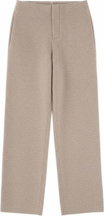 Max Mara Mxplaude Broek - Dames - Wijde Broeken - Beige - S - Wol - Broeken