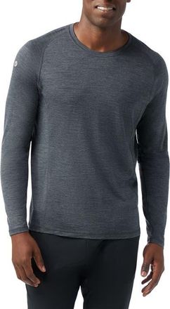 Smartwool Active Ultralight Long Sleeve Performance T-Shirt in Charcoal Heather at Nordstrom, Size Small