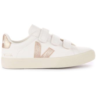 Veja Recife Chromefree Leather Womens Fashion Trainers - White Platine - Size:UK 4.5