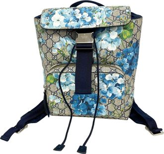 Gucci Blue Navy Pvc Backpack (Pre-Owned)