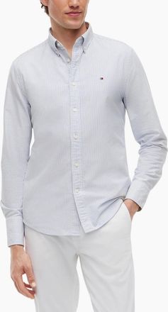 Tommy Hilfiger Mens Tommy Hilfiger Mens Oxford Shirts Cotton Top - Blue - Size: 44/Regular