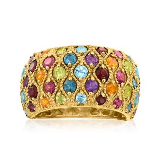 Ross-Simons Multi-Gemstone Ring in 18kt Gold Over Sterling