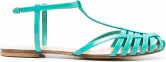 Anna F. 512 T-bar sandals - women - Calf Leather/Leather/Patent Leather - 37 - Blue
