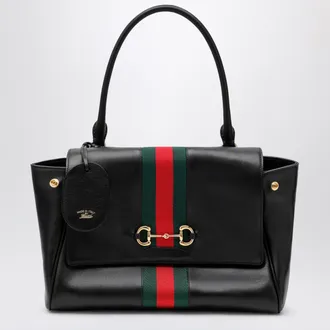 Gucci Paparazzo medium top-handle bag in soft black leather
