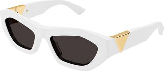 Bottega Veneta BV1221S 004 Womens Sunglasses White Size 54