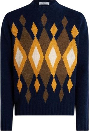 Ballantyne Crew Neck Sweater - Heren - Ronde hals truien - Veelkleurig - 2XL - Wol - Truien & Vesten