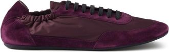 Prada Sneakers Collapse Re-Nylon in pelle scamosciata - Viola
