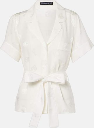 Dolce & Gabbana DG silk pajama shirt