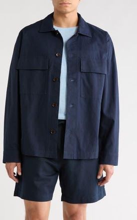 Rodd & Gunn Calliope Island Linen Blend Shirt in Navy at Nordstrom Rack, Size Xx-Large