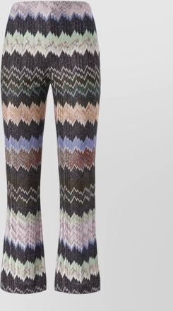 Missoni metallic zigzag flared trousers