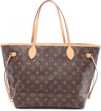 Louis Vuitton Brown Monogram Coated Canvas Leather Handbag Tote Bag (Pre-Owned)