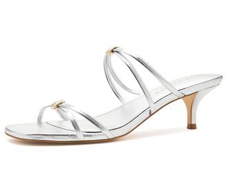 Marc Fisher Baizel Womens Dress Sandals Silver Leather : 6.5 M