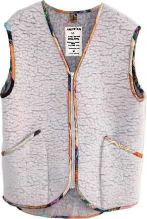 Anntian patchwork fleece vest - unisex - Organic Cotton - One Size - Neutrals