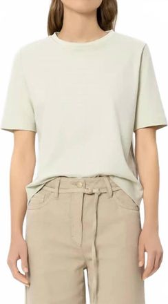 Luisa Cerano Cotton Short Sleeve T-Shirt In Mint Green