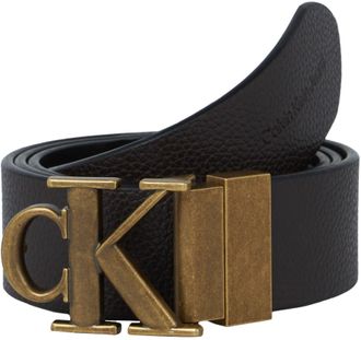 Calvin Klein Jeans Men Mono Reversible Belt Gift Set, Brown (Black/Bitter Brown), 85