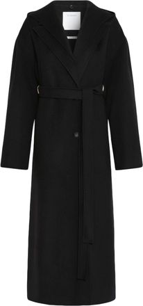 Sportmax Wrap Front Belted Wool Long Coat