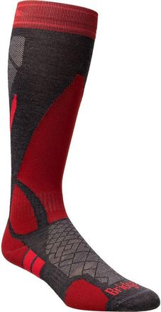 Bridgedale Ski Lightweight Merino Endurance Sock - Mens, Graphite/Red, XL