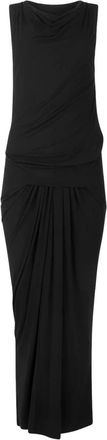 Entire studios Gedrapeerde Maxi Jurk - Dames - Maxi kleedjes - Zwart - S - Kleedjes