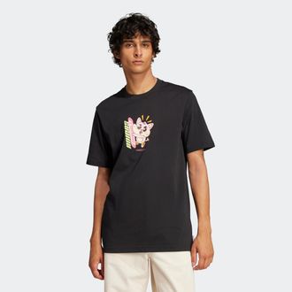 adidas T-Shirt ADIDAS ORIGINALS Q12 TS KAWAII, Herren, Gr. M, schwarz, Obermaterial: 100% Baumwolle, Rundhals, Shirts T-Shirt, sportlicher Stil, mit Rundhals