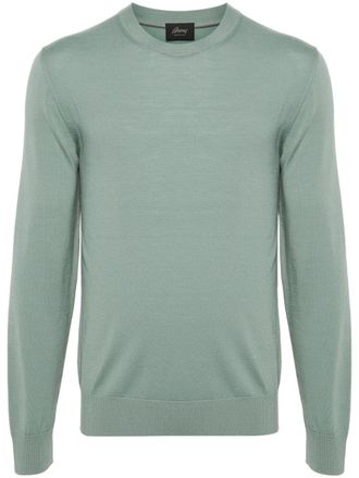 Brioni fine-knit wool jumper - Green