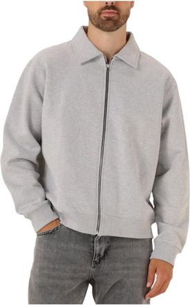 Woodbird Hoodies & sweatvesten, Heren, Grijs, M, Polo trui met volledige rits voor heren