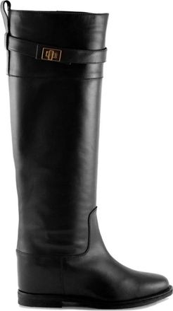 Via Roma 15 Schoenen, Dames, Zwart, 40 EU, Leer, 4471 Boot
