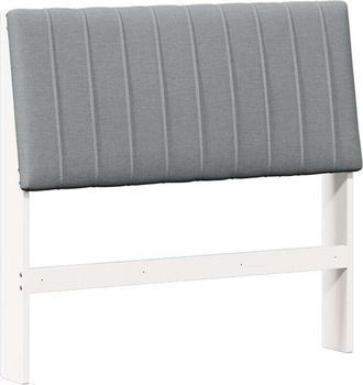 vidaXL Cabecero Tapizado Gris Claro 100 Cm Madera De Pino Macizo Vidaxl