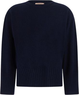 Twinset Klassieke top met V-hals en lange mouwen - Dames - Truien - Blauw - Maat: Xs/S