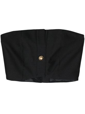 Rokh Tube strapless cropped top - Black