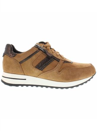 Casual Looks Sneaker CASUAL LOOKS, Damen, Gr. 36, braun (camel), Glattleder, Lackleder, Nubukleder, Schuhe Sneaker