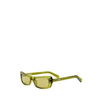 Jacquemus Sunglasses, female, Green, Size: 55 MM Capri Sunglasses