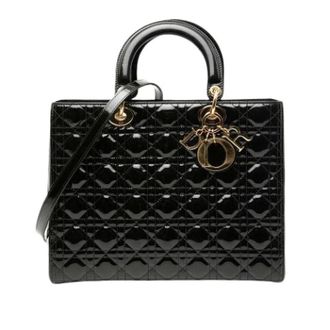 Dior Pre-owned Handbags, female, Black, Size: ONE SIZE Pre-owned Vintage Leather Handbag