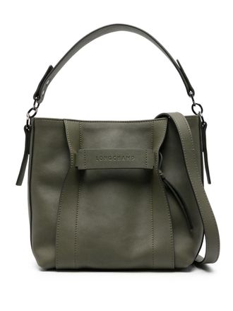 Longchamp 3D leren crossbodytas - Groen