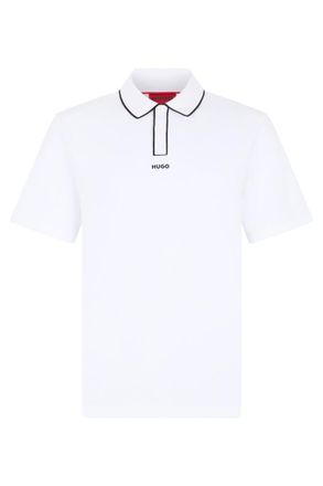 HUGO BOSS White Logo Polo