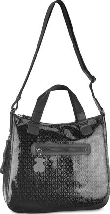 Tous Borsa tote con placca logo - Nero