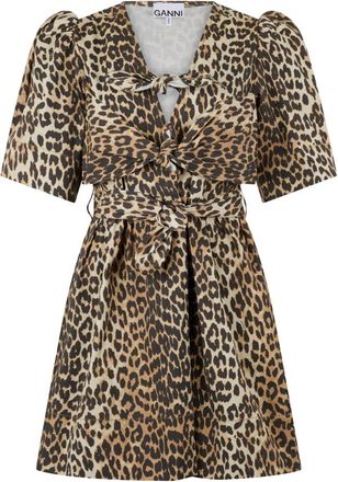 Ganni Cotton Mini Dress - Dames - Korte kleedjes - Veelkleurig - 2XS - Katoen - Kleedjes