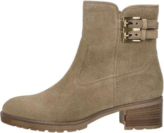Gabor Enkellaarsjes Hak - Dames - Laarzen met Hak - Beige - 38 EU - Su&egrave;de - Schoenen