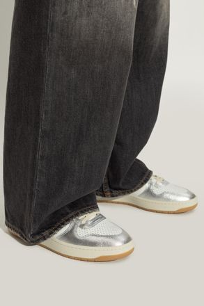 Veja Sports Shoes V-10 PRIME LEATHER, Womens, Silver