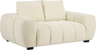 Vente-Unique Sof&aacute; de 2 plazas de tela beige BERENIA