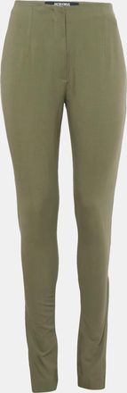 Jacquemus Green Linen Blend Skinny Trousers