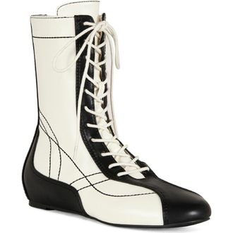 Azalea Wang Passer Boxing Boot in Black at Nordstrom, Size 7.5