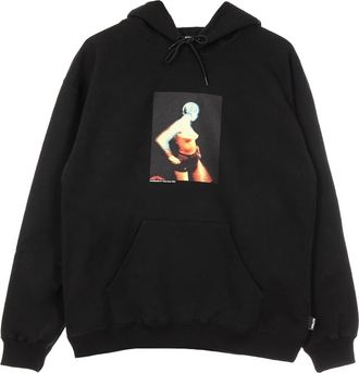 Iuter Zwarte lichtgewicht hoodie met trekkoord - Heren - Hoodies - Zwart - XS - Katoen - Hoodies & sweatvesten