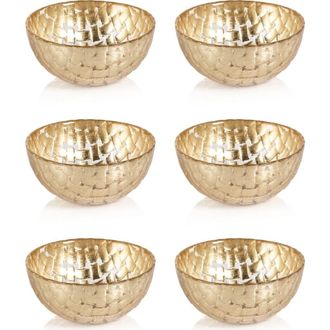 Zodax Braided Set of 6 Condiment Bowls in Gold at Nordstrom Rack