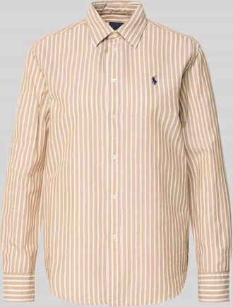 Polo Ralph Lauren Regular Fit Hemdbluse aus Baumwoll-Leinen-Mix in Beige, Gr&ouml;&szlig;e XL